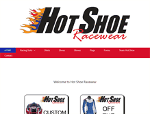 Tablet Screenshot of hotshoeracewear.com